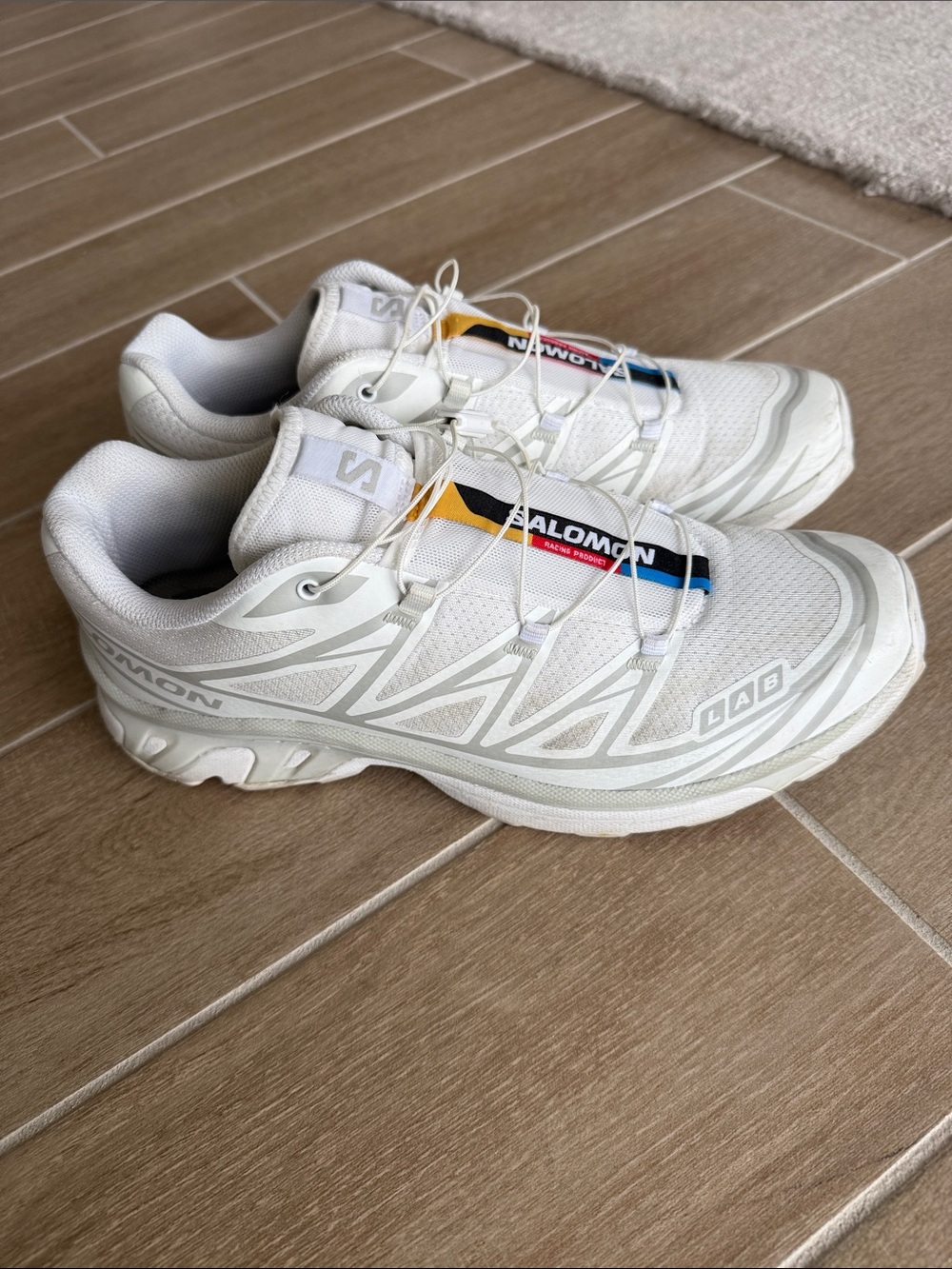 Men’s Salomon XT-6 White Lunar Sneakers US 10.5